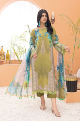 3-Pc Printed Lawn Unstitched With Voil Dupatta CP22-021