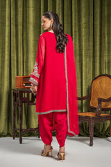 3-PC Embroidered Chiffon Shirt with Embroidered Dupatta and Trouser CMA-3-238