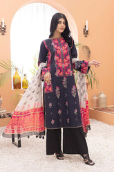 3-Pc Printed Lawn Unstitched With Voil Dupatta CP22-018