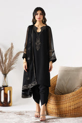 3-PC Embroidered Chiffon Shirt with Embroidered Chiffon Shirt with Trouser CMA-3-240