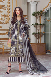 3-Pc Silk Shirt With Organza Dupatta and Raw Silk Trouser STM23-11