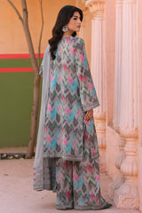 3-PC Unstithced Sequins Embroidered Lawn Collection AG4-03