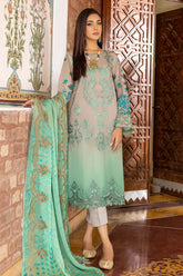 3-Pc Charizma Unstitched Embroidered Swiss Collection With Voil Dupatta SM23-07