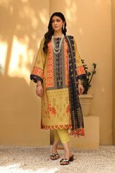 3-piece Unstitched Lawn with Print Chiffon Dupatta CP-30