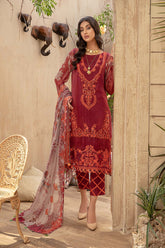 3 Pc Unstitched Embroidered Chiffon VSLW21-15
