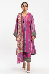 3-PC Satan Silk Shirt with Net Dupatta and Trouser CPM-3-253