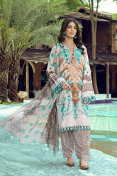 3-Pc Printed Lawn Unstitched With Chiffon Dupatta CP22-67