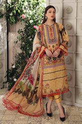 3-pc Unstitched Lawn with Chiffon Dupatta CP-54