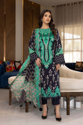 3-Pc Embroidered Lawn Unstitched with Chiffon Dupatta CC22-05