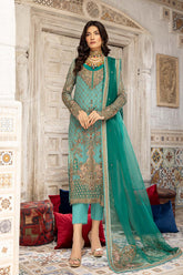 3-Pc Charizma Unstitched Formal Chiffon Collection DJ22-09-A