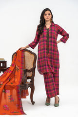 3-PC Printed Staple Shirt with Staple Dupatta Shawl and Trouser CPM-3-270