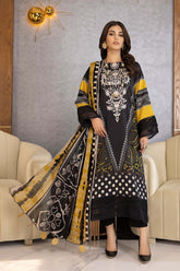 3-Pc Embroidered Lawn Unstitched with Chiffon Dupatta CC22-01