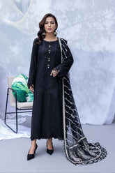3-PC Unstitched Embroidered Lawn With Embroidered Chifoon Dupatta CQ22-10