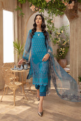 3 Pc Unstitched Embroidered Chiffon VSLW21-10