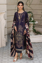 3-Pc Charizma Unstitched Embroidered Staple Jacquard with Zari Staple Shawl CB3-03