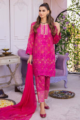 3-Pc Shiffli Lawn Shirt With Straight Lawn Trouser and Chiffon Dupatta EDP23-01