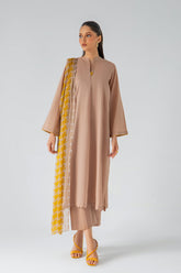 3-Pc Plain Lawn Shirt with Qlot Trouser & Chiffon Dupatta SCPG-3-121-A