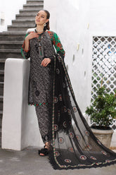 3-PC Unstitched Printed Lawn Shirt with Embroidered Chiffon Dupatta PM4-09