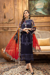 3 Pc Unstitched Embroidered Chiffon with Dupatta VSL21-04