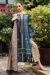 3-PC Unstitched Embroidered Linen Collection CCW7-18