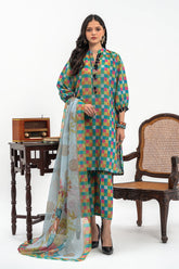 3-PC Satan Silk Shirt with Sitara Dupatta and Trouser CPM-3-249