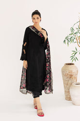 3-Pc Charizma Unstitched Embroidered Lawn With Chiffon Dupatta CM23-03