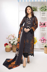 3-Pc Printed Lawn Unstitched With Chiffon Dupatta CP22-068
