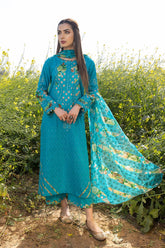 3-Pc Unstitched Charizma Lawn Chickankari Collection CCK23-09