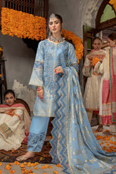 3 Pc Unstitched Embroidered Cambric Jacquard CJ-01