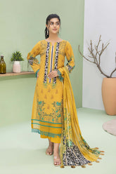 3-Pc Printed Lawn Unstitched With Voil Dupatta CP22-053