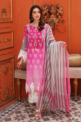 2 Pc Unstitched Lawn With Loom Weave Dupatta - CB-02