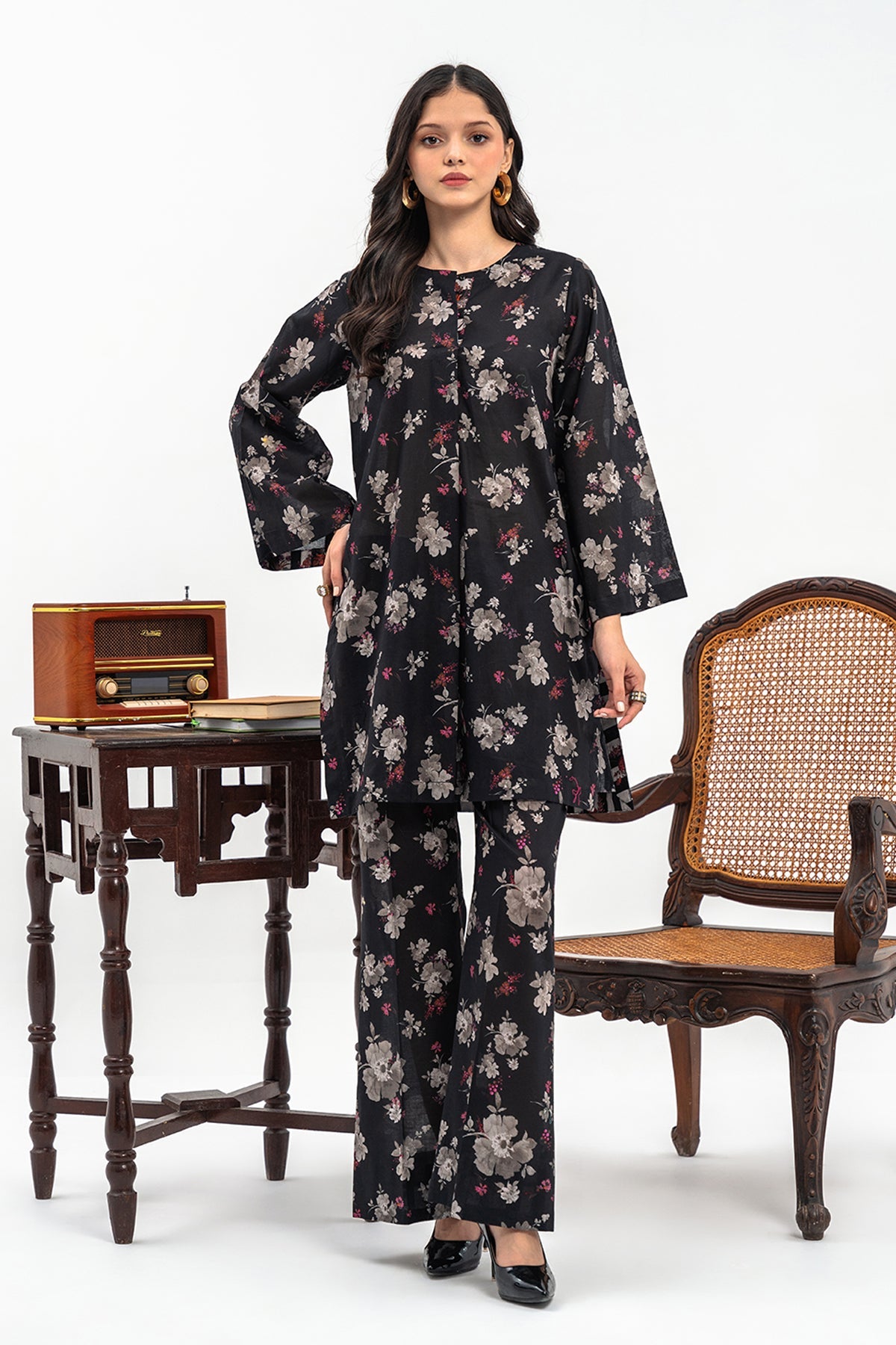 2-PC Printed Cotton Shirt with Trouser CPM-3-267