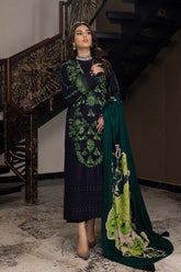 3-Pc Charizma Poshima Leather Unstitched With Embalished Shawl PS22-14