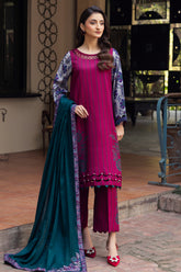 3-PC Printed Staple Shirt with Wool Shawl and Trouser DSWPM4-14