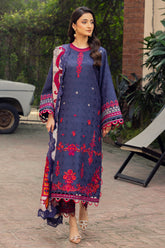 3-PC Unstitched Embroidered Leather Shirt with Wool Shawl and Trouser DSWPS4-02