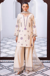 3-PC Embroidered Raw-Silk CMA-6-404