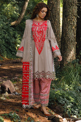 3-PC Unstitched Embroidered Staple Shirt With Staple Shawl ANW4-04