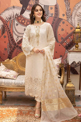 3-Pc Lawn Shifli Long Shirt With Straight Trouser and Brochia Dupatta EDP23-24