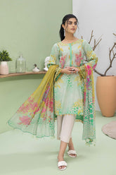 3-Pc Printed Lawn Unstitched With Chiffon Dupatta CP22-052