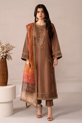 3-PC Embroidered Staple Jacquard Shirt with Organza Dupatta and Trouser CNP-3-254