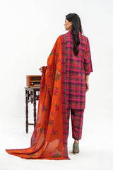 3-PC Printed Staple Shirt with Staple Dupatta Shawl and Trouser CPM-3-270