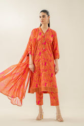 3-Pc Embroidery Shirt with Straight Trouser with Chiffon Dupatta SCMP3-23