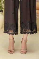 Embroidered Raw Silk Bottoms