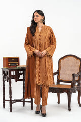 3-PC Printed Viscose Shirt with Shawl and Trouser CPM-3-266