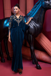 2 Pc Embroidered Velvet Suit VVT21-20