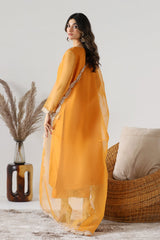 3-PC Embroidered Organza Shirt with Organza Dupatta with Trouser CMA-3-201