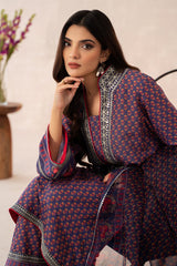 3-PC Embroidered Lawn Silk Shirt with Organza Dupatta and Trouser CNP-3-251