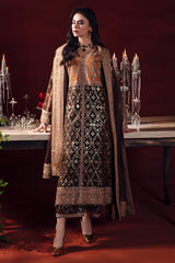 3-PC Embroidered Poly Net Shirt with Net Dupatta and Trouser CMA-4-282