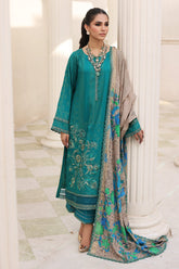 3-PC Embroidered Staple Jacquard with Zari Staple Shawl CMW-06