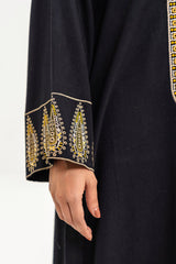 3-PC Embroidered Leather Shirt with Twill Shawl and Trouser CNP-3-209